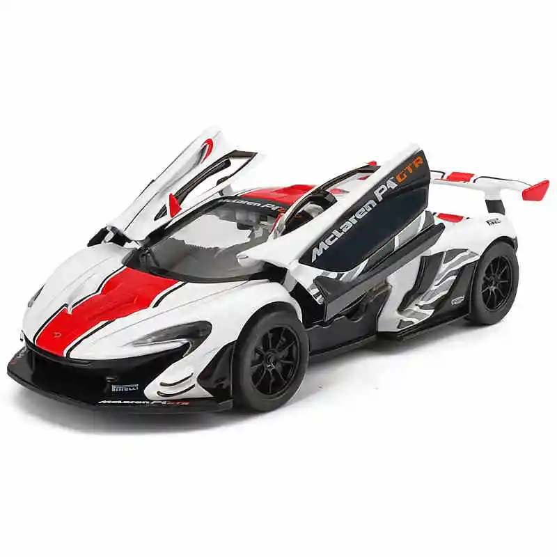 1:32 McLaren P1 Hot Sale High Simulation Supercar Car Model Alloy Pull Back Kid Car Toy 2 Open Door Children\'s Gifts Wholesale