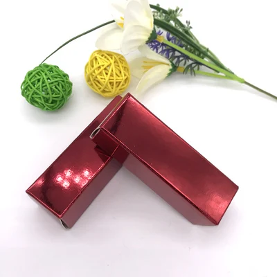 Bộ 100 2.5*2.5*8.5Cm Vàng Đen Laser Tự Làm Son Môi Nước Hoa Tinh Dầu Chai Hộp Đóng Gói Van ống Gói Hộp Giấy Kraft