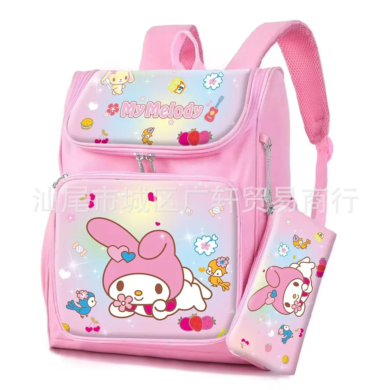 Hello Kitty Melody Kulomi Cinnamon Dog Backpack Cartoon Sanrio Original Children Kawaii High Capacity School Bag Anime Cute Bag