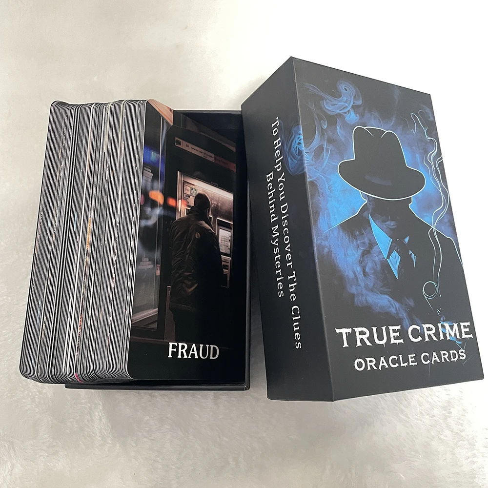 True Crime Oracle Deck, Tarot Cards for Beginners, 12x7cm Psychological 80-cards, Divination Taro in Box