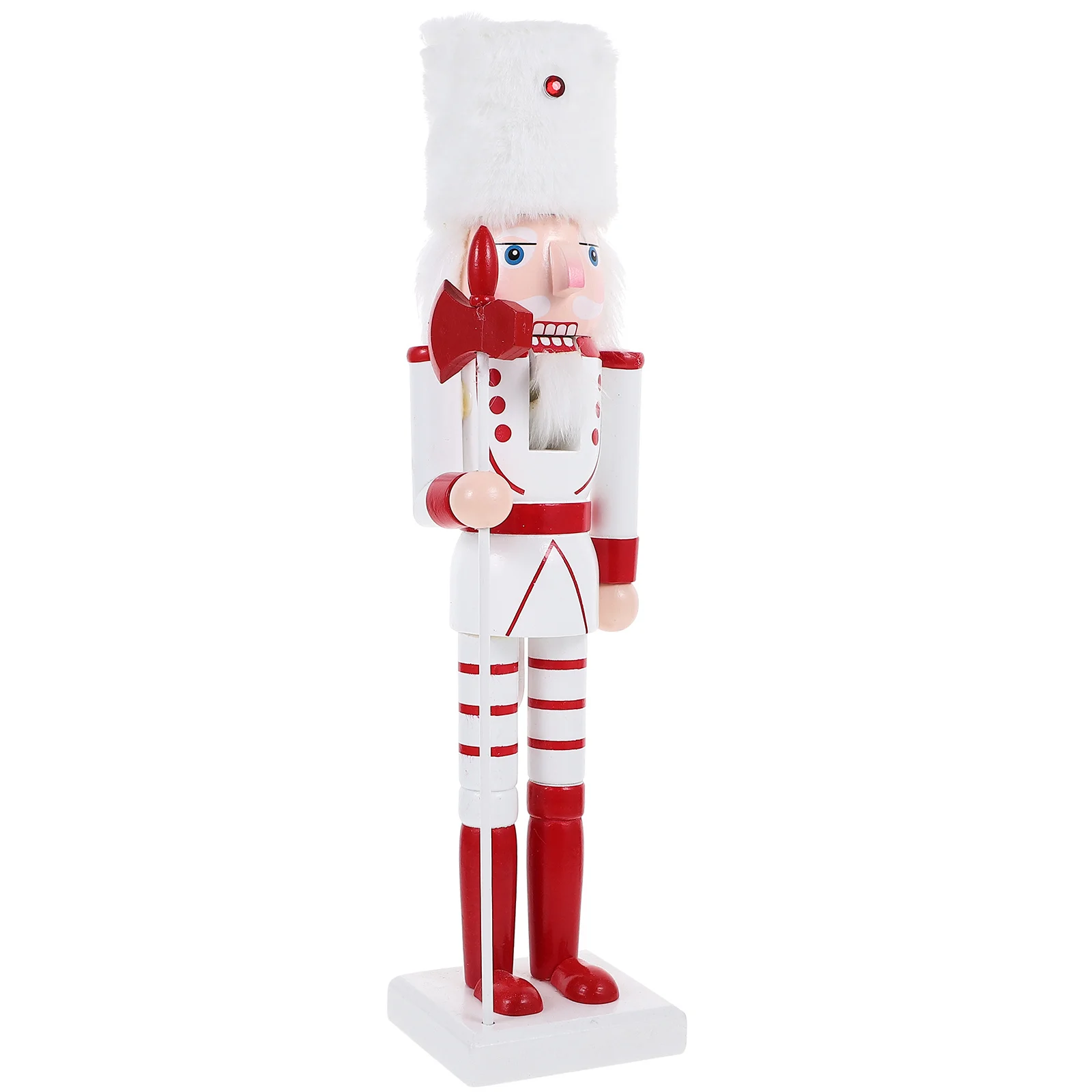 

Christmas Nutcracker Wooden Soldier Decoration Lifelike Desktop Ornament Xmas Party Tabletop Holiday Decor Gift