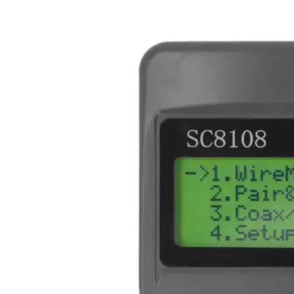 SC8108 Network Cable Tester Breakpoint Detector For For RJ45 Pairing Device With Audible Prompt 1350M Range Gray ABS Tool