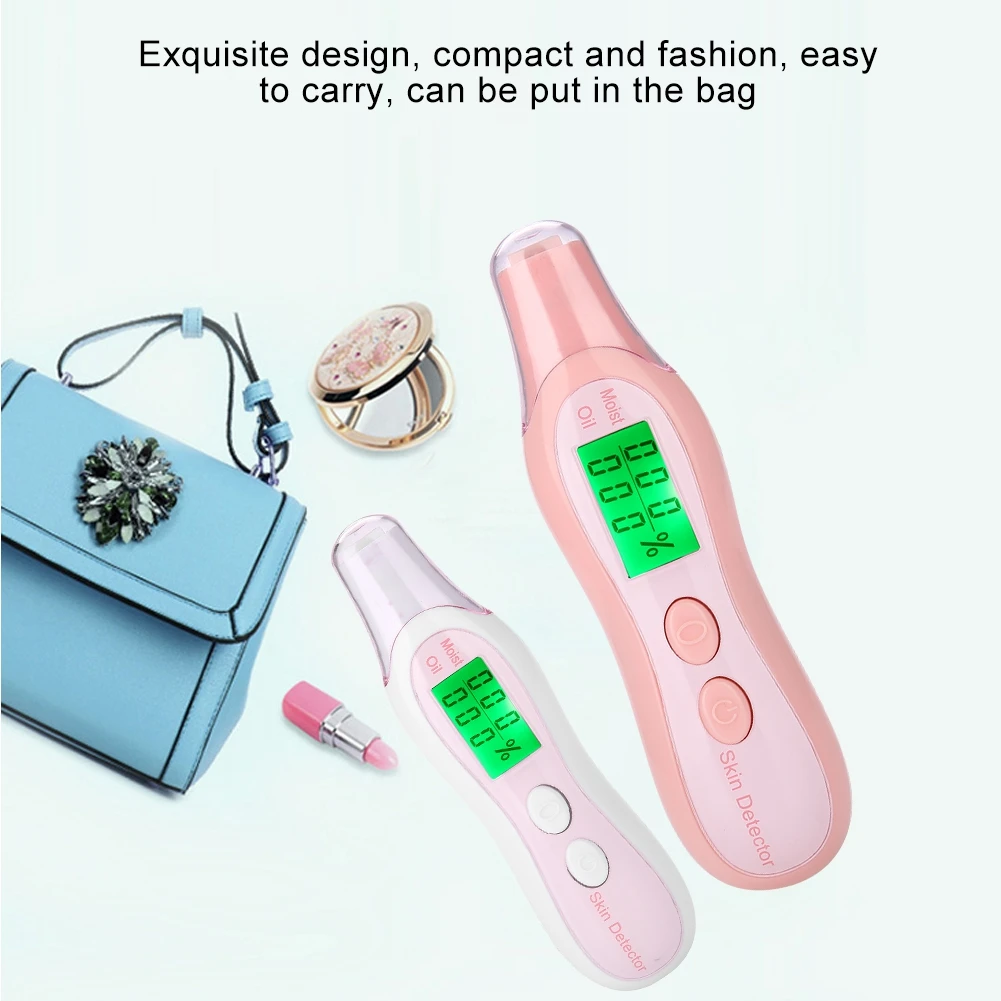 Facial Tester Skin Sensor Skin Oil Tester Digital LCD Display Precision Skin Sensor Tester Facial Moisture Water Oil Analyzer