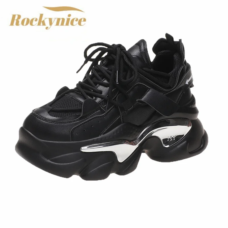 

Designer 2023 Spring Women Chunky Sports Sneakers Platform Thick Sole Ladies Casual Vulcanize Shoes Breathable Mesh Dad Sneakers