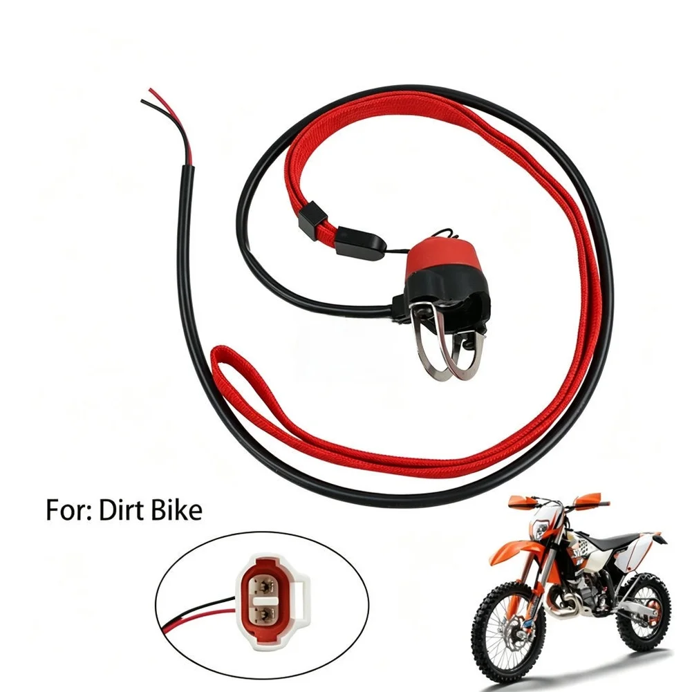 Waterproof Engine Stop Switch With Wrist Strap For Mini Off-Road Motorcycle And For ATV Safety Kill Button Accessories Red Black view 6