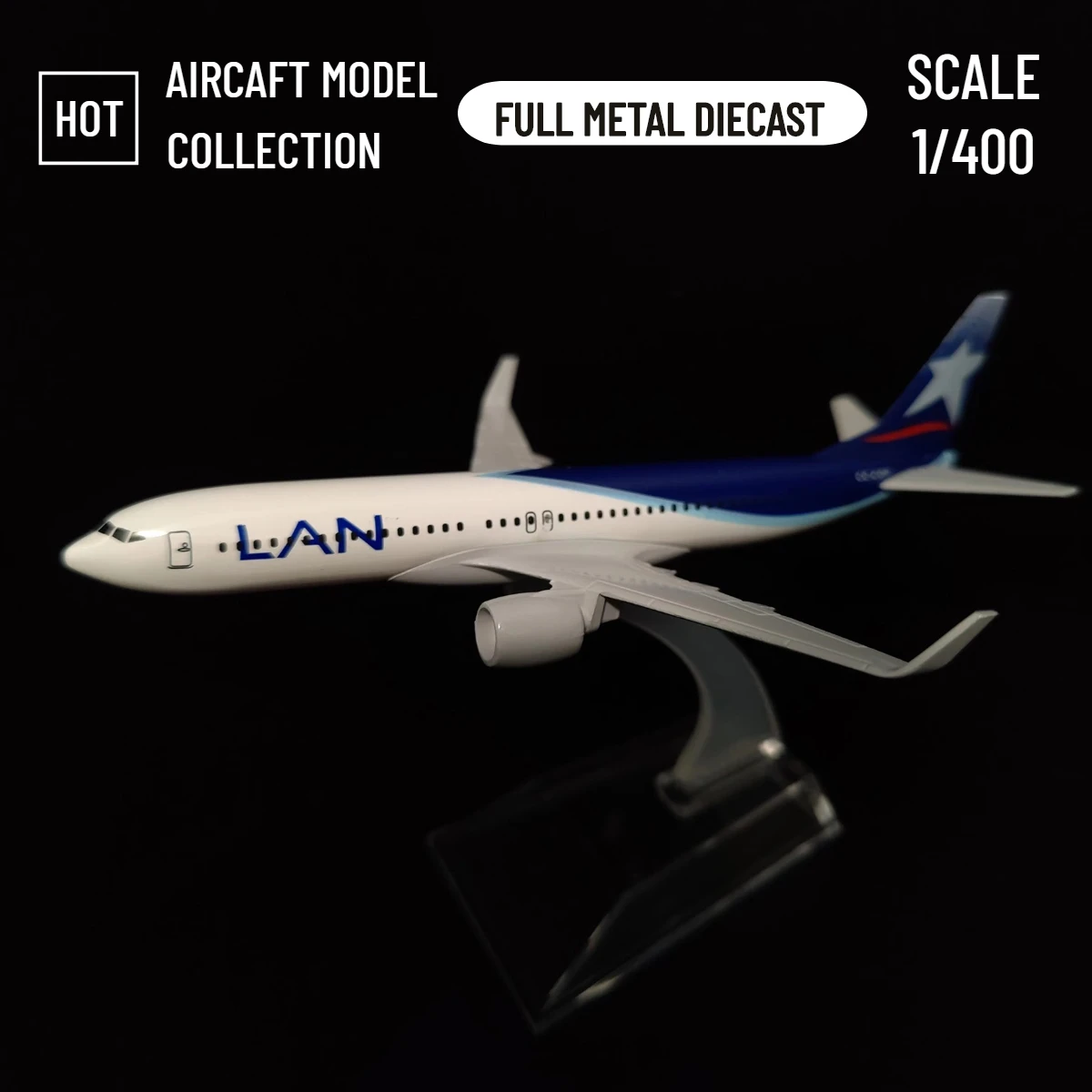 Scale 1:400 Metal Aircraft Replica Chile LAN B737 Airlines Boeing Airbus Airplane Diecast Model Aviation Miniature Boy Toy