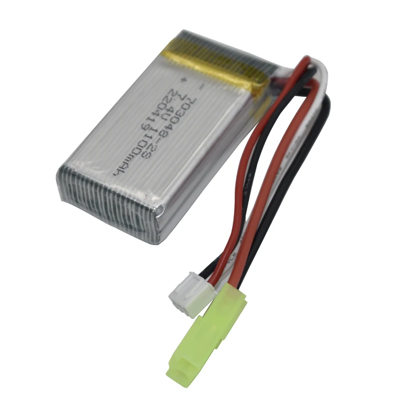 7.4 1100mah 703048 Lipo Battery With SMALL TAMIYA Plug For Rc Toys Cars Tanks Robot Boats Guns 2S 7.4V RC toys battery