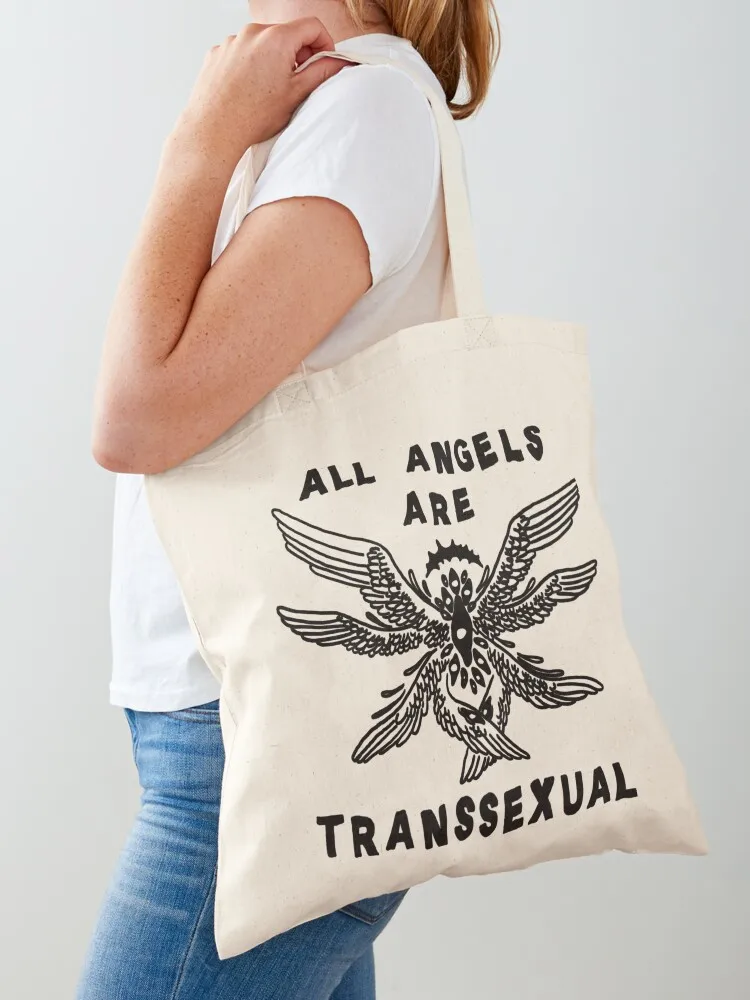 

All angels are transsexual (shirt) Tote Bag tote bag women woman shopping bag reusable shopping Women's