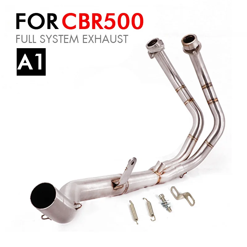 CBR500  Motorcycle Exhaust Escape Moto Muffler Stainless SteelSystem Modify Front Muffler Middle Link Pipe for cbr500r
