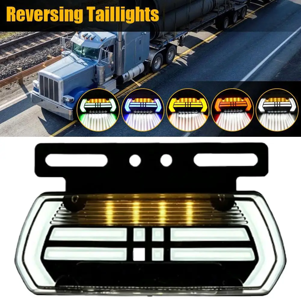 3 In 1 LED Truck Tail Light Waterproof Brake Reverse Turn Signal Lamp Multi-color Marker Rear Taillight for Trailer Lorry