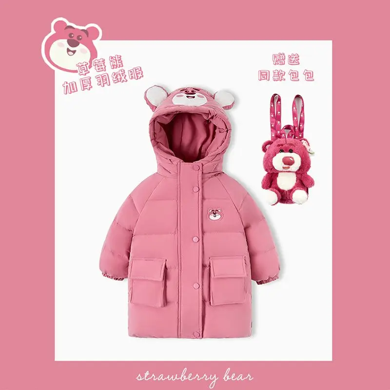 Anime Lotso Kawaii Girls' Down Jacket Autumn and Winter Disney Children's Clothing New Fashion Thick White Duck Down Jacket Gift