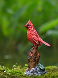 Resin simulation bird ornament garden micro-landscape furnishings Red-whiskered Bulbul Northern Cardinal Kingfisher decoration