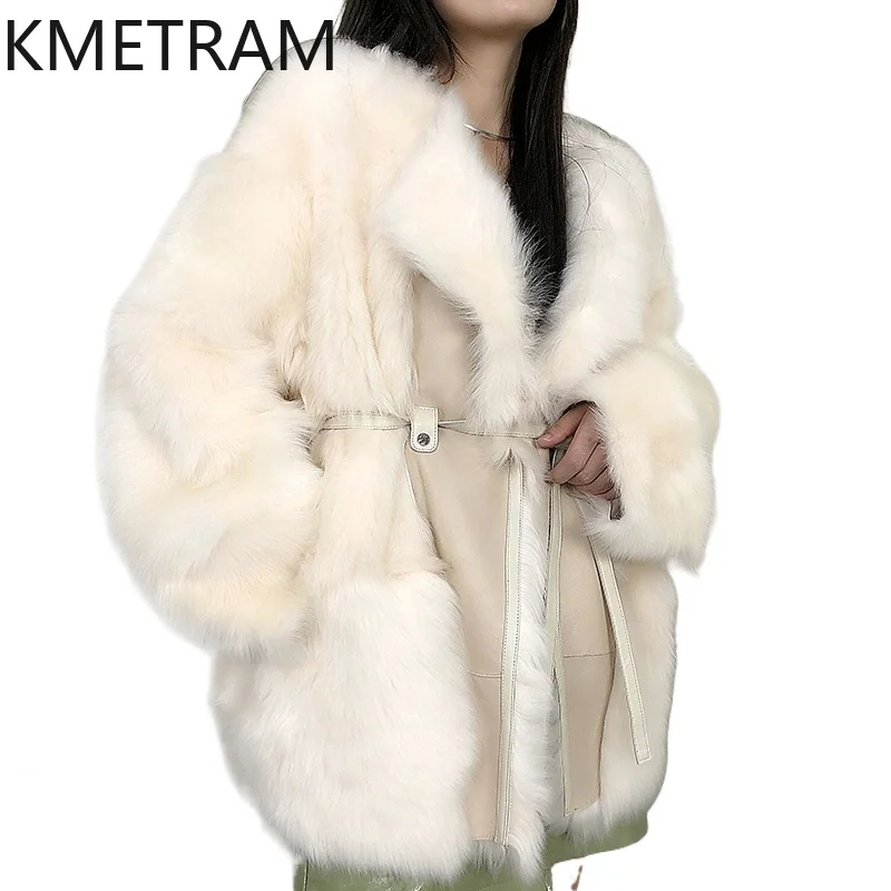 

Двусторонняя меховая куртка из натуральной тосканы и овчины, женская модная шуба из натурального меха со шнуровкой, зимняя женская одежда 2025 шуба