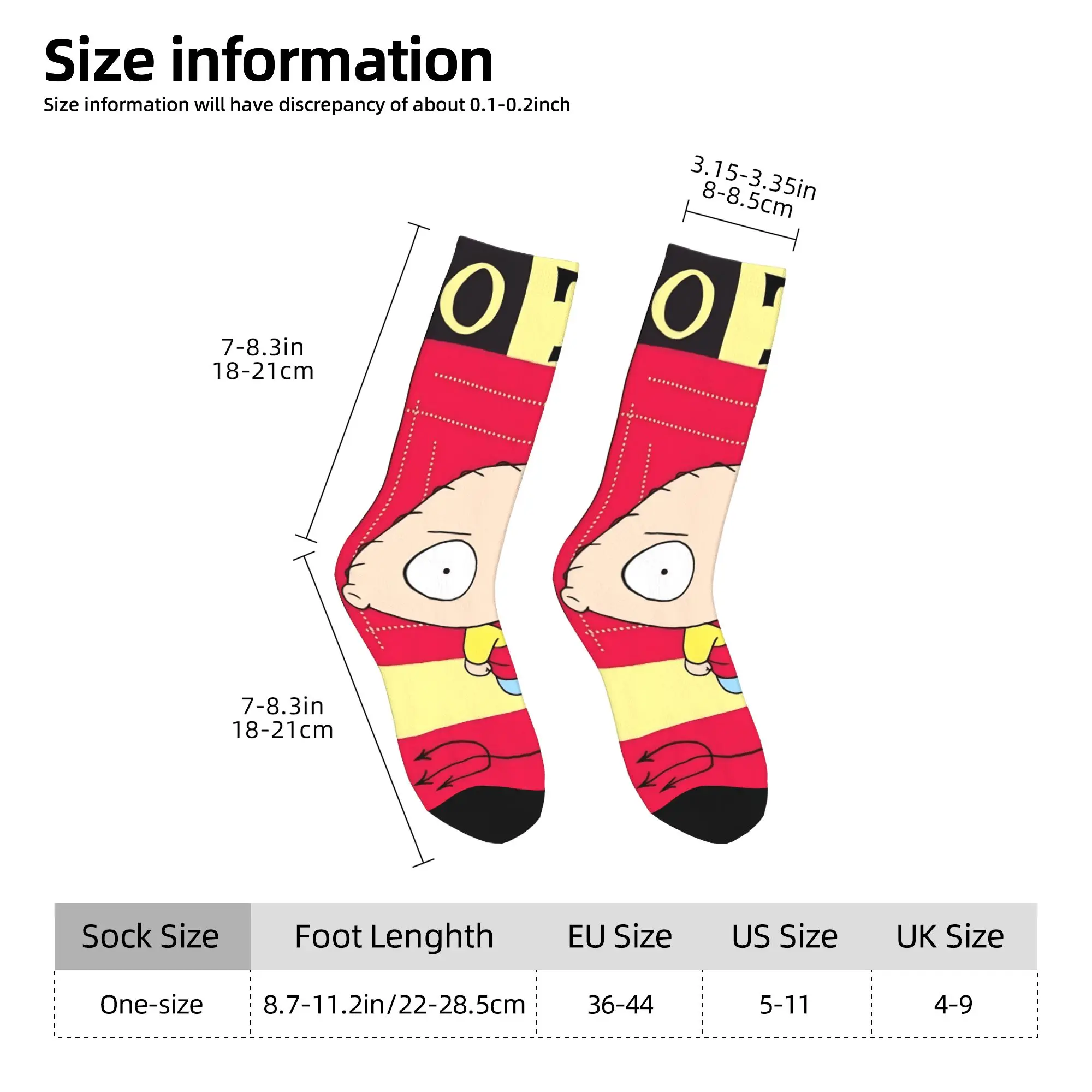 جوارب P-Peter Griffins جوارب مضادة للانزلاق للنساء والرجال جوارب جري متوسطة ناعمة للخريف جوارب بتصميم أنيق