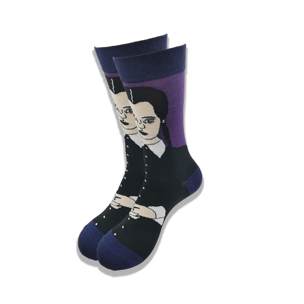 Cute cartoon characters head for men, women and children or ladies socks fashion tube Children socks