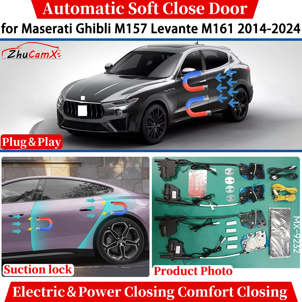 

for Maserati Ghibli M157 Levante M161 2014-2024 Car Automatic Soft Close Door Electric Power Comfort Closing Suction lock System