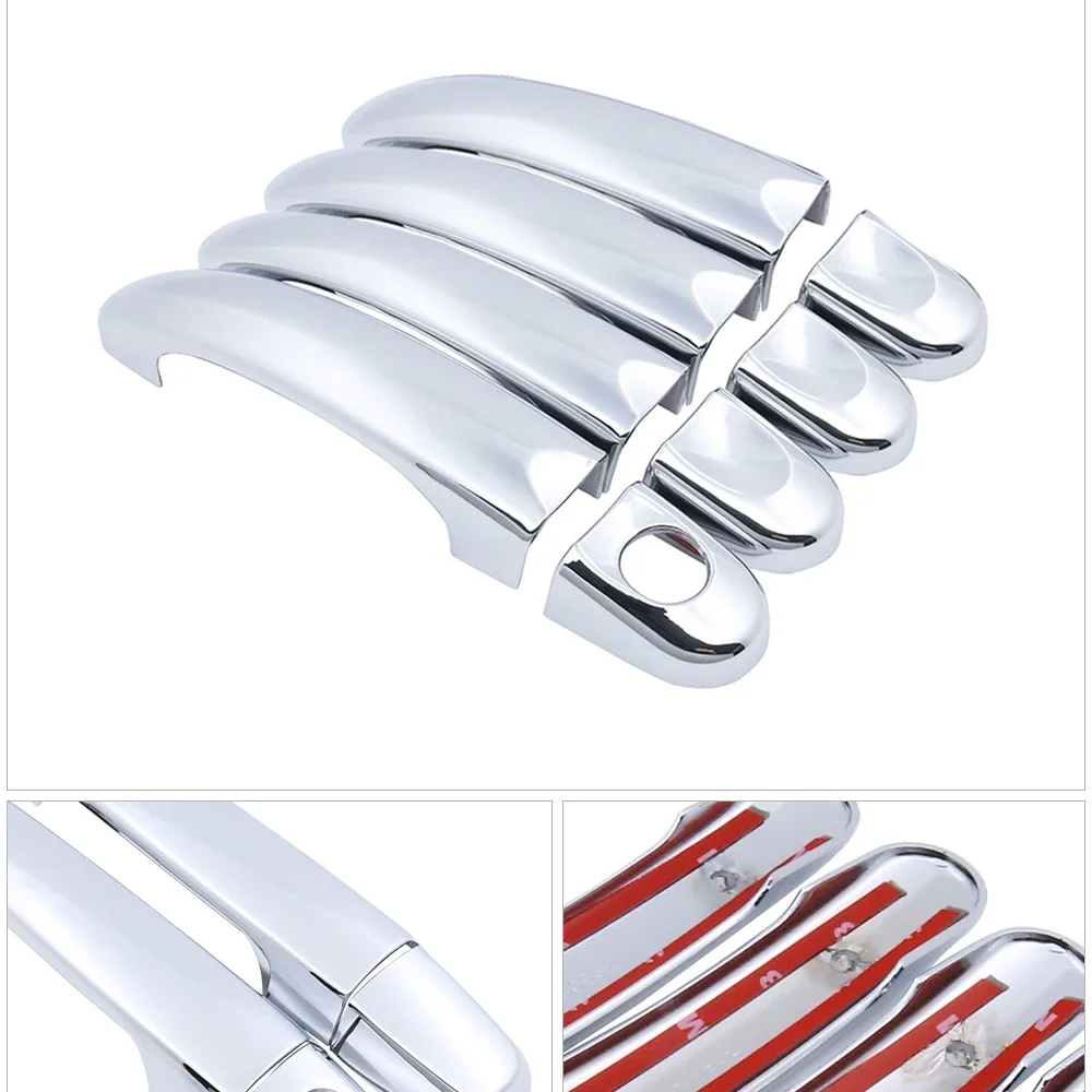 For VW T6 Volkswagen Transporter 2015~2019 Chrome Door Handle Cover Catch Trim Set Car Cap Styling Accessories
