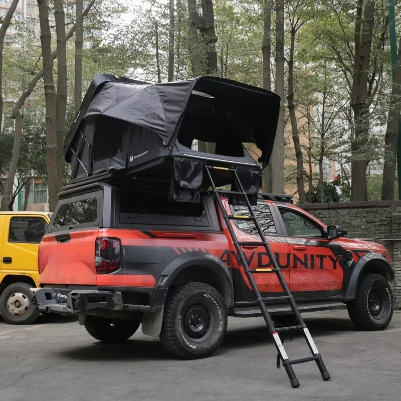 Hard Shell ABS Roof Top Tent Canvas Waterproof Quick Automatic Opening Four-season One Bedroom Car Rooftop Tent 4X4 Accessories