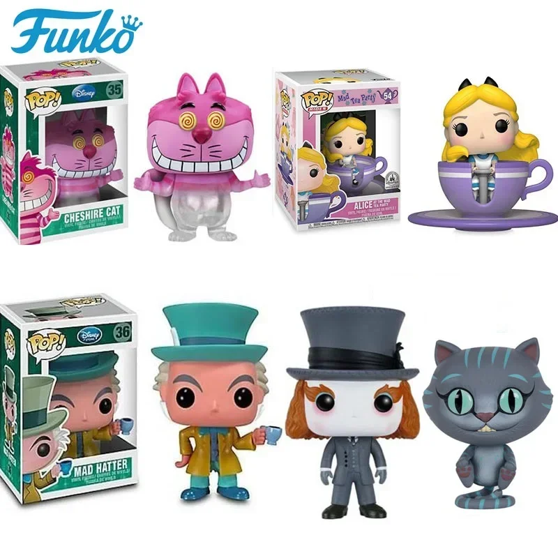 Виниловые фигурки Funko POP MAD Hatter 36 #181 # ALICE at the Mad Tea вечерние 54 # Cheshire Cat 35 # Chessur 183 #, коллекционные модели игрушек