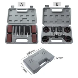 Tamburo Levigatrice Kit Nastro Abrasivo Grit 80 120 Carta Vetrata Lungo Corto con Mandrino per Trapano Presse Rotary Strumenti