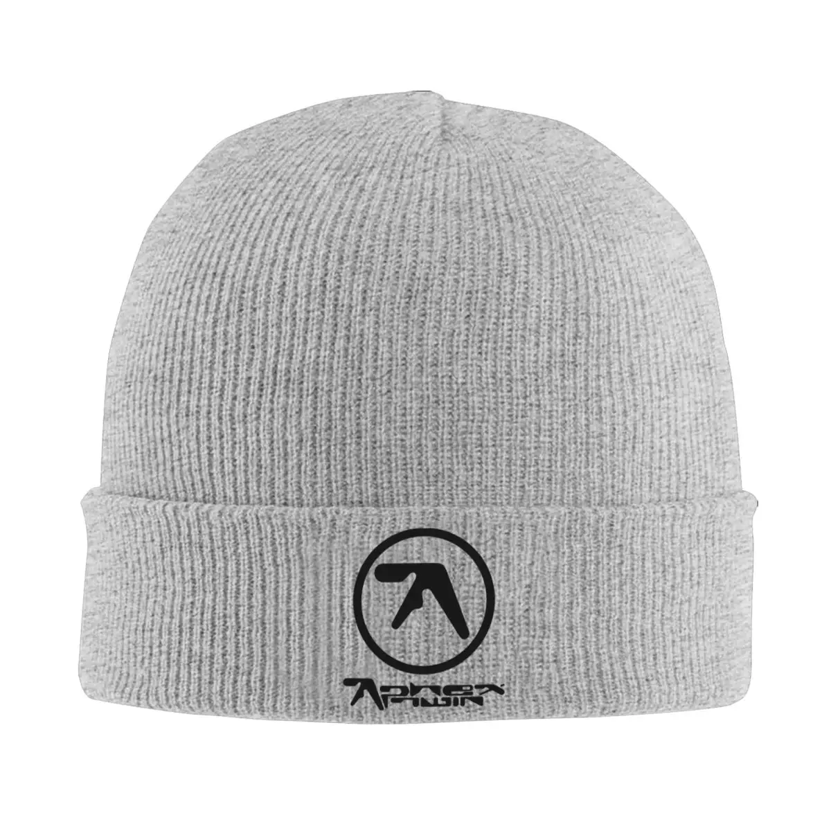 Aphex Twin Black Logo Bonnet Hats Knit Hat Men Women Street Y2K Thermal Elastic Beanie Hats Autumn Outdoor Sport Graphic Cap