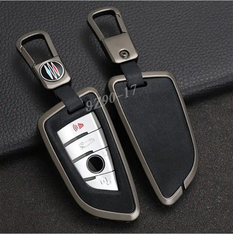 

Metal Leather Case for Car Key Ring For BMW F40 F44 G20 G30 G31 G21 F15 F16 F48 G01 G05 G06 G07 G11 Accessories