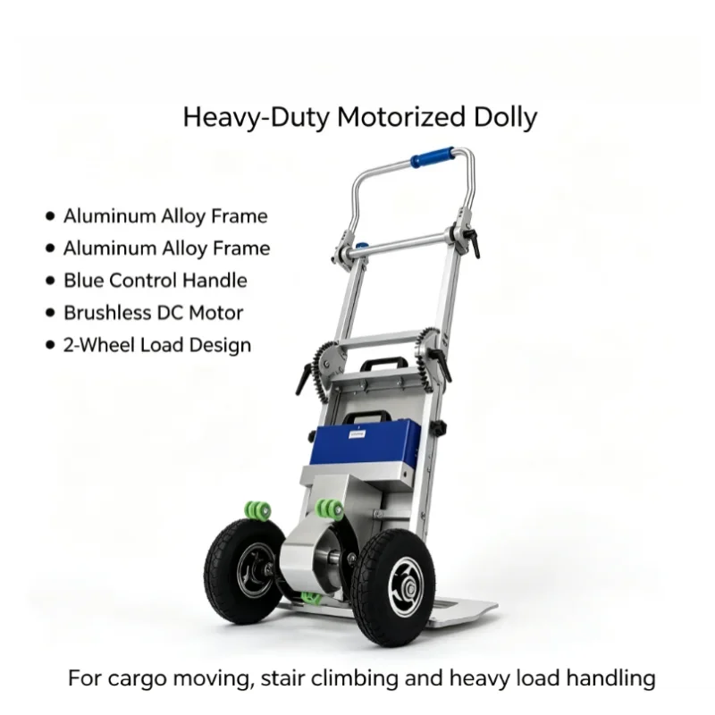 200kg Electric Stair Climbing Truck 8Ah Lithium Battery Powered Foldable Hand Dolly for Warehouse Floor Cargo Transport Moving