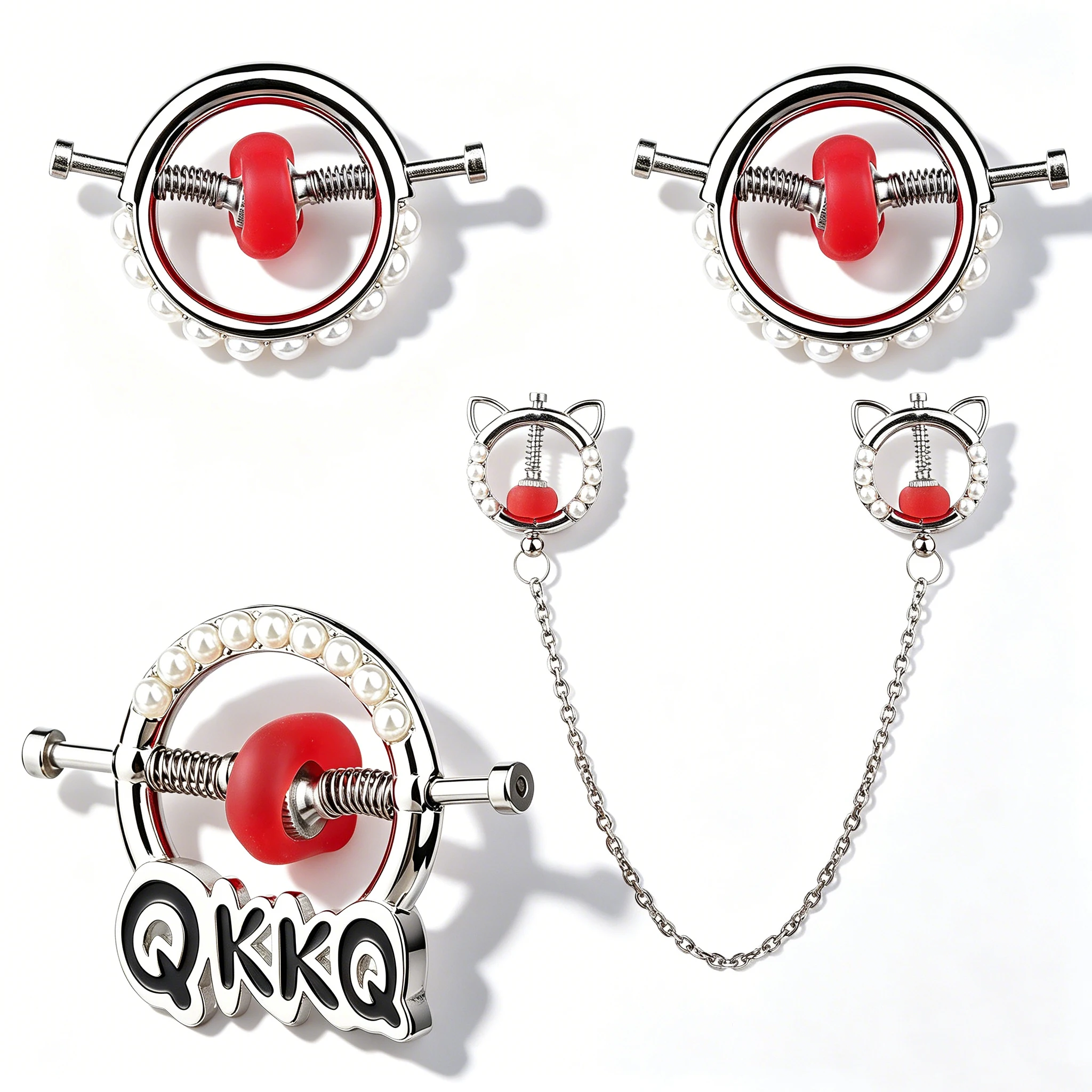 QKKQ Women Nipple Clamp With Spring Chest Clip Chest Stimulator Breast Pleasure Nipples Restrict Nipple Teating Private Game