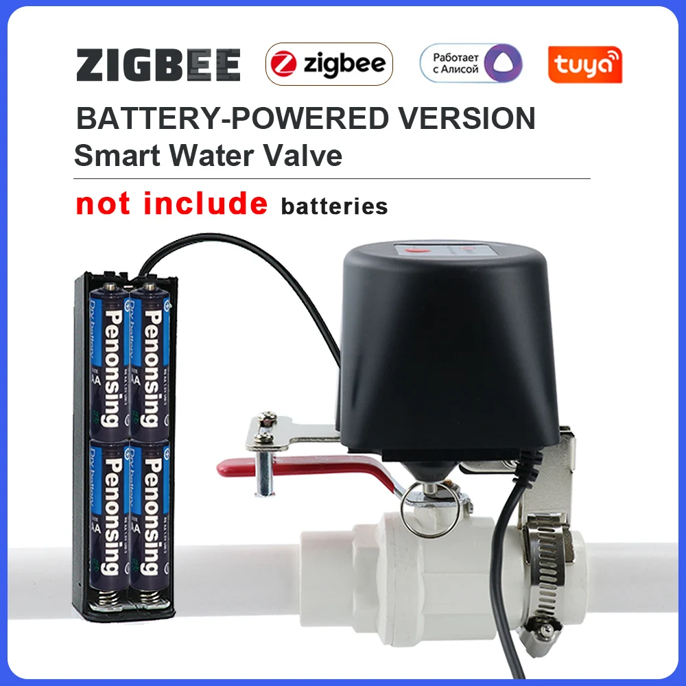 Tuya Zigbee Smart Water Vavle DN15 DN20 DN25 Home Automation Control Faucet Timer Support Alexa Google Assistant SmartLife
