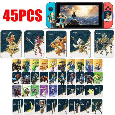 zelda Breath of the Wild Amibo Card zelda Tears of the Kingdom Link Princess zelda Ganondorf Game Collection Card for Switch