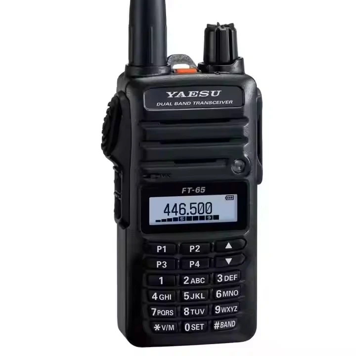 Yaesu 5W FT-65R/FT-65 VHF/UHF 2M/70CM Dual Band Handheld Marine & Car Radio IPX5 Water Resistant 200 Channels FM Walkie-talkie
