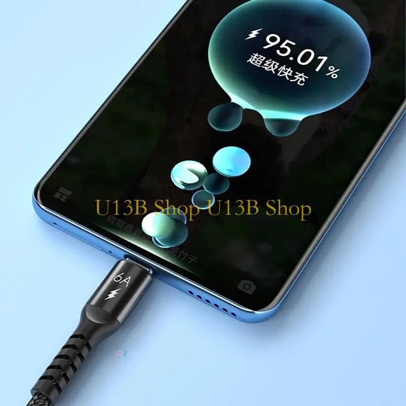 U13B 다중 충전 케이블 USB에서 USB C 충전기 케이블 2 in 1 다중 충전 코드 타입 C 커넥터가있는 다중 충전 코드