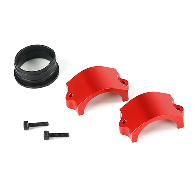 CNC Metal Resonance Tube Clamp Kit for 1/5 Baha Rovan Motor Baja 5B 5T 5Sc Rc Car Racing Toys Parts,Red