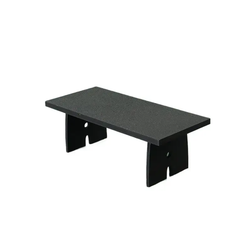 1 pezzo di casa delle bambole in miniatura tavolo nero e sedia mobili modello scena decorazione oggetti di scena accessori per casa delle bambole