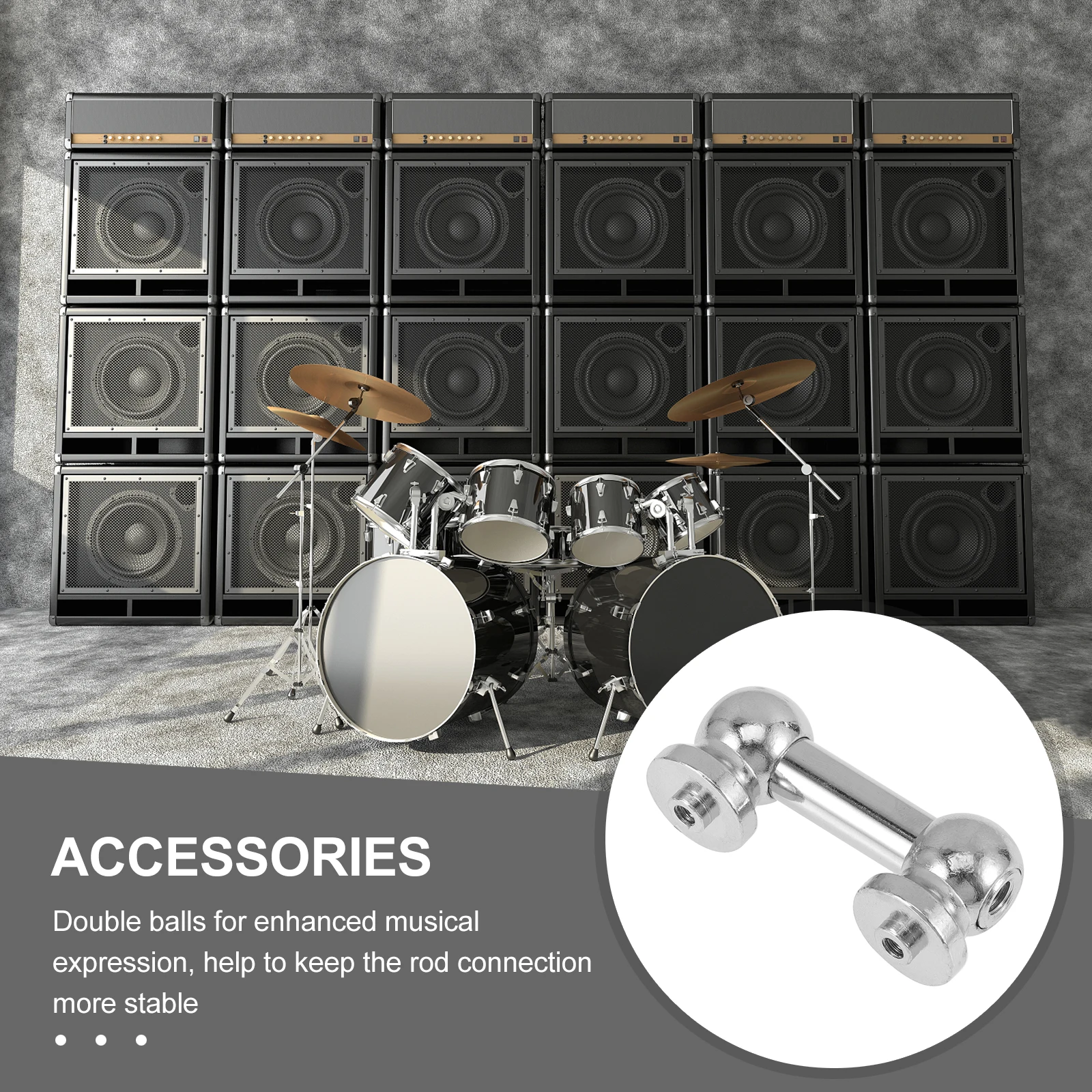

Tom Ball Joint Metal Hardware Rod Connector Sturdy Durable For Snare Part Tom Drum Accessories Drum Supplies Instrument