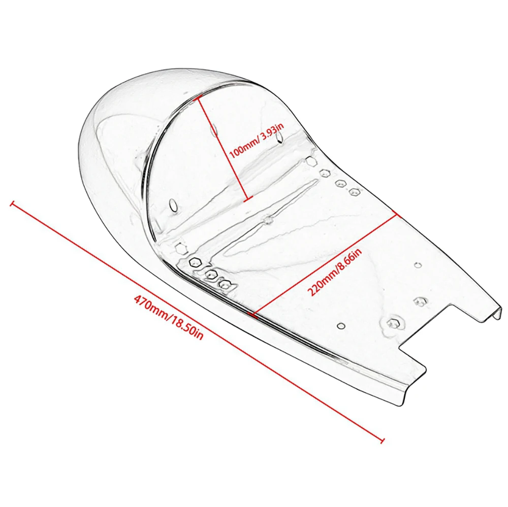 Cuscino Vintage Cafe Racer Seat Retro Seat Pan Base Scrambler sella Vintage Base del sedile del motociclo può essere separato