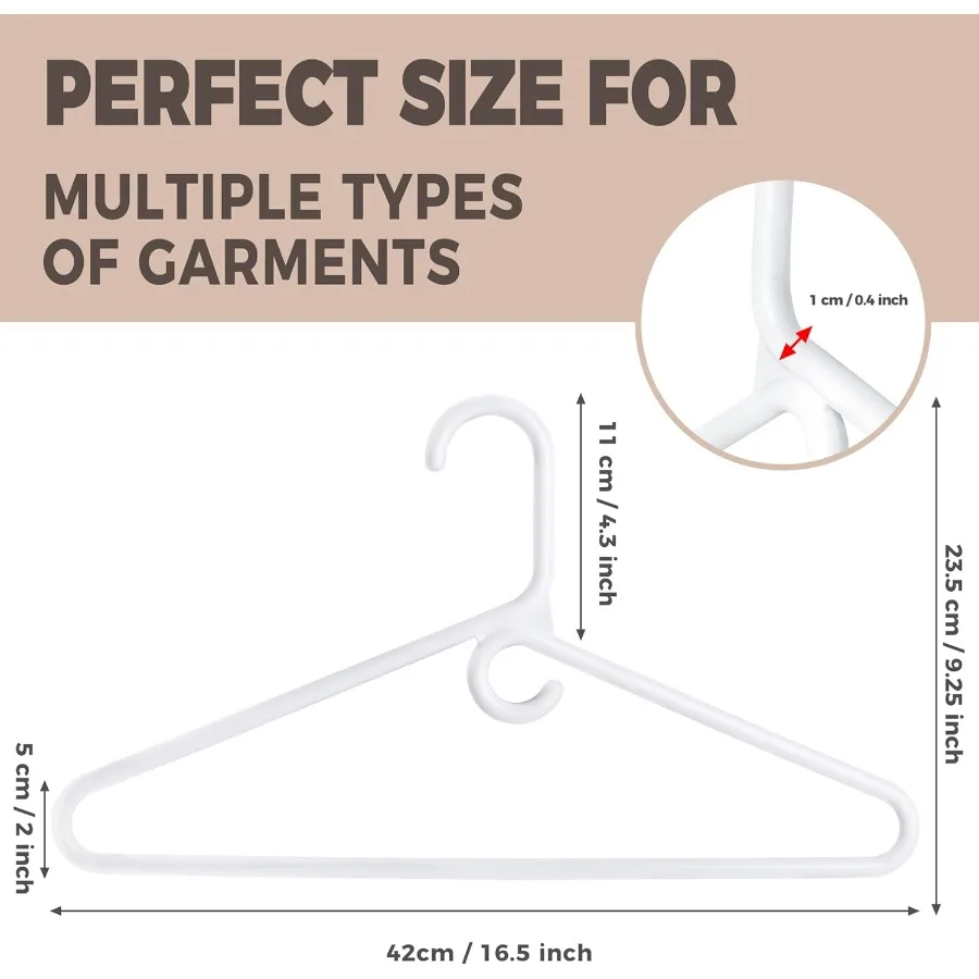 Grucce in plastica bianca di qualità Confezione da 30 pezzi multipack super resistenti per vestiti Gruese e resistenti grucce standard per armadio con