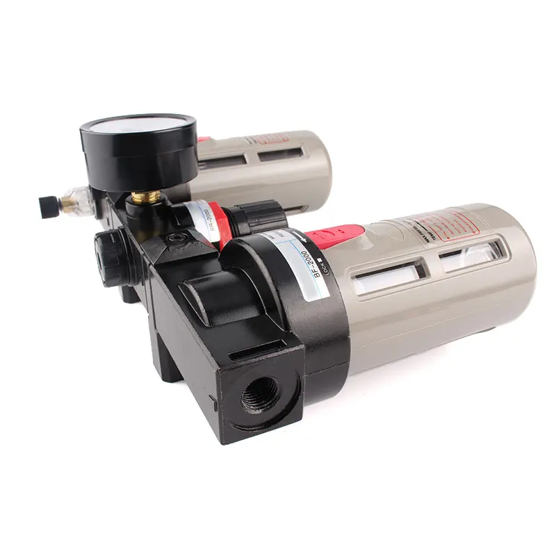 Tratamiento de fuente de aire neumática, 3 componentes combinados, BC2000 3000 4000, filtro de válvula reguladora de presión, eliminador de niebla