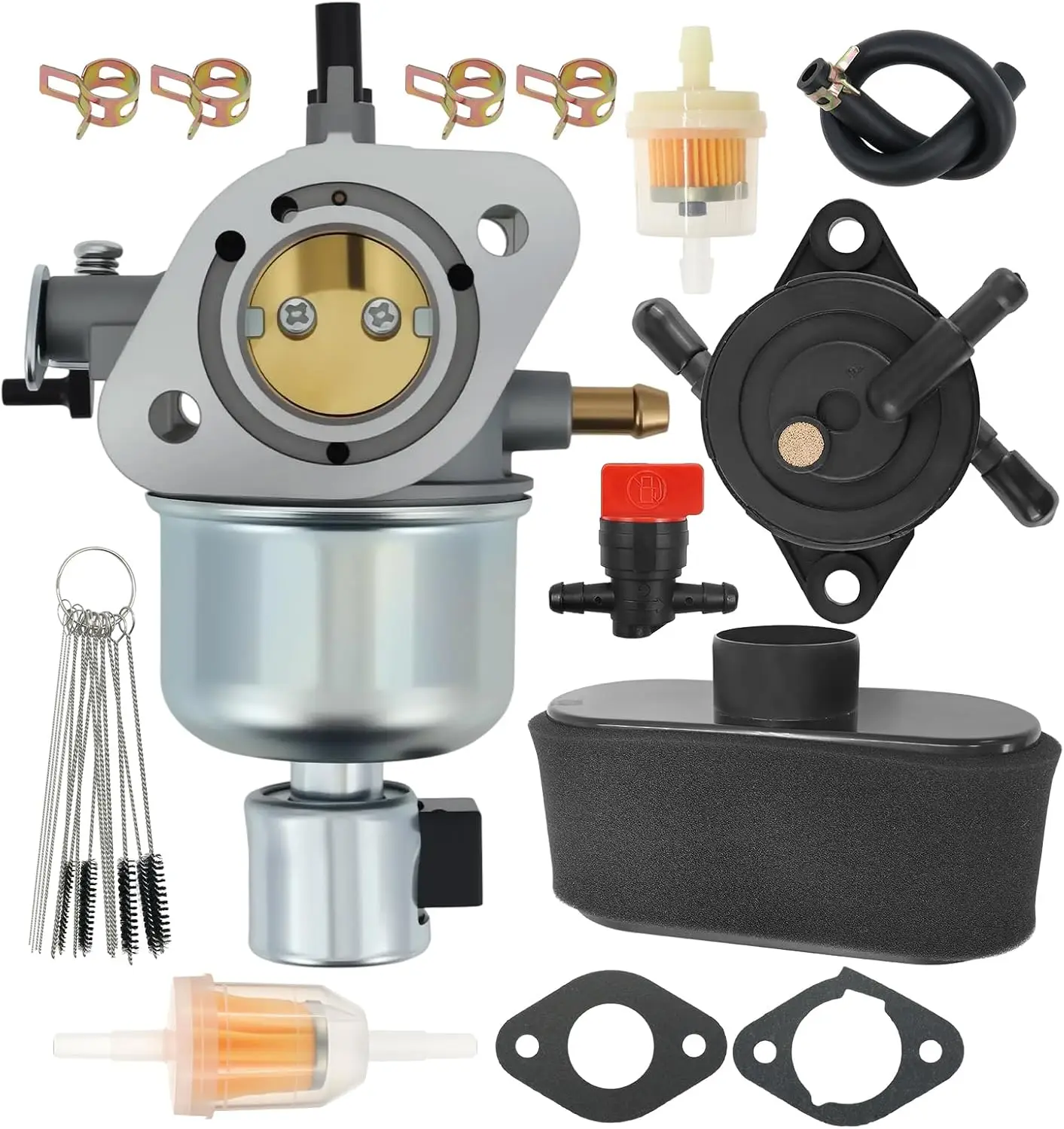 15004-0827 Carburetor for Kawasaki Specific FS481V FS600V Engine for John Deere X300R 15004-0822  With Air Filter & Fuel Pump