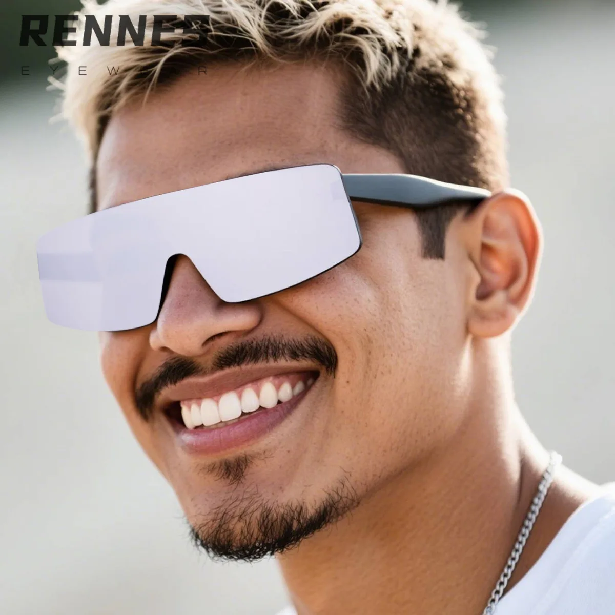 

Cycling Sunglasses in One Piece with Large Frame for Men and Women, Brand Name Design Sports Sunglasses for Outdoor Sport, UV400