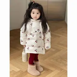 1-8Years Toddler Baby Thick Warm Parkas Infant Hooded Jackets Coat Kids Winter Snowcoat 2 3 4 5 6 7 8