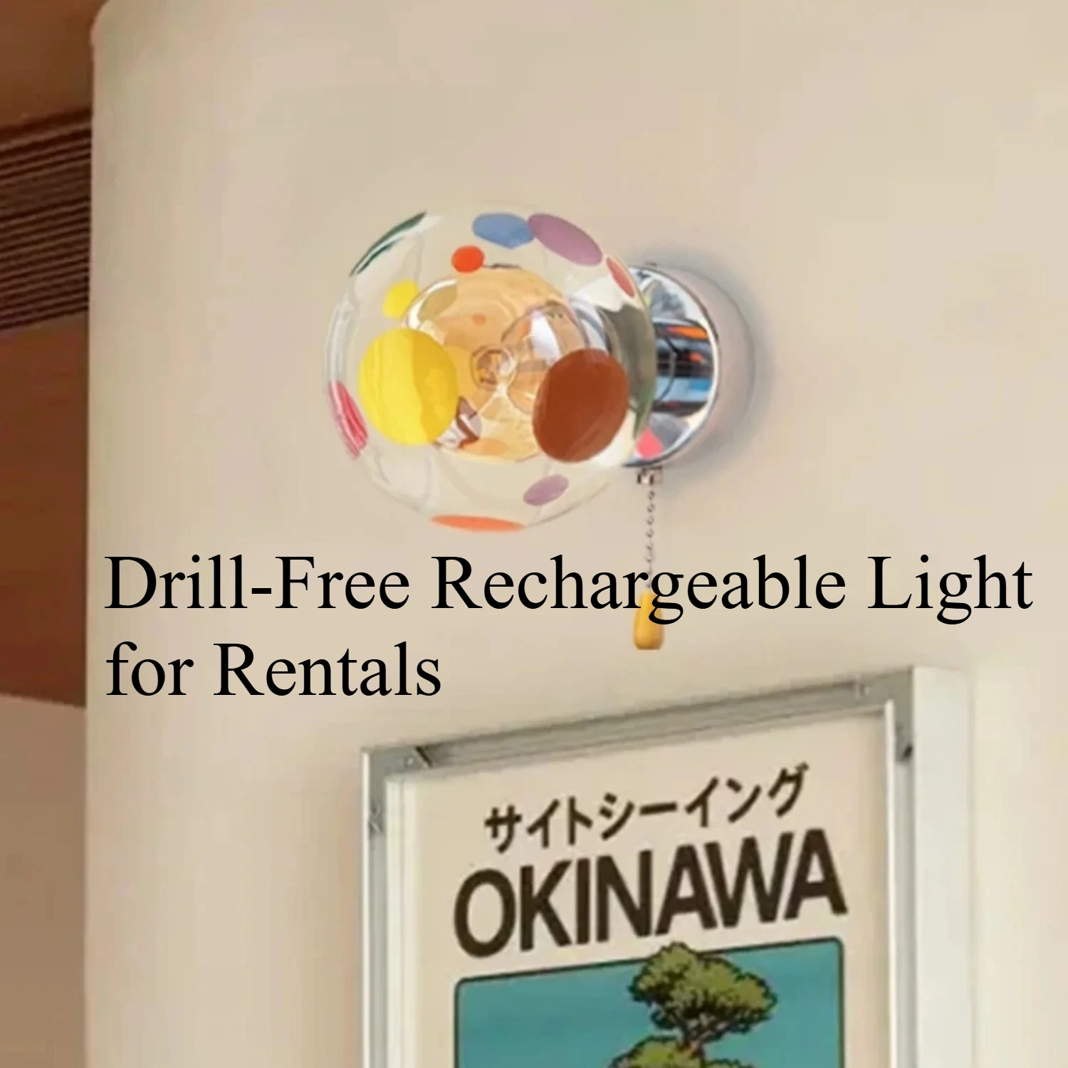 Lighting Room Decor Items - Lampu Dinding Nirkabel Tanpa Bor, Baterai