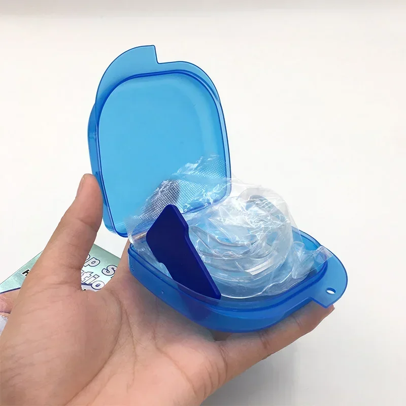 1Set Alat Bantu Tidur Anti Mendengkur, Pelindung Mulut Anti Apnea, Penyangga Bruxisme, Perangkat Perawatan Kesehatan