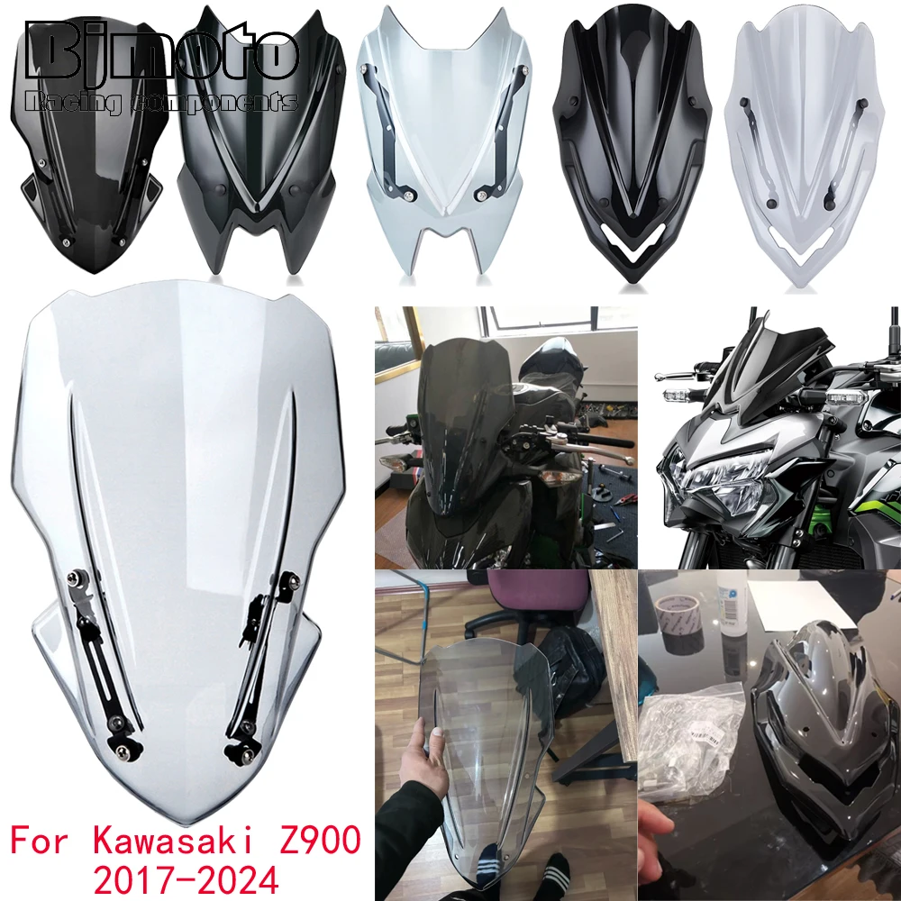 Z900 2024 Z 900 deflectores de pantalla de viento para motocicleta y bicicleta de calle para Kawasaki Z900 2017-2010 2021 2022 2023 parabrisas