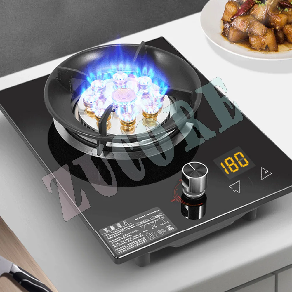

Household Gas Stove Hob Gas Burner Built-in Gas Cooker Desktop Gas Cooktop Timed Liquefied Gas Stove Cooktop estufa de gas