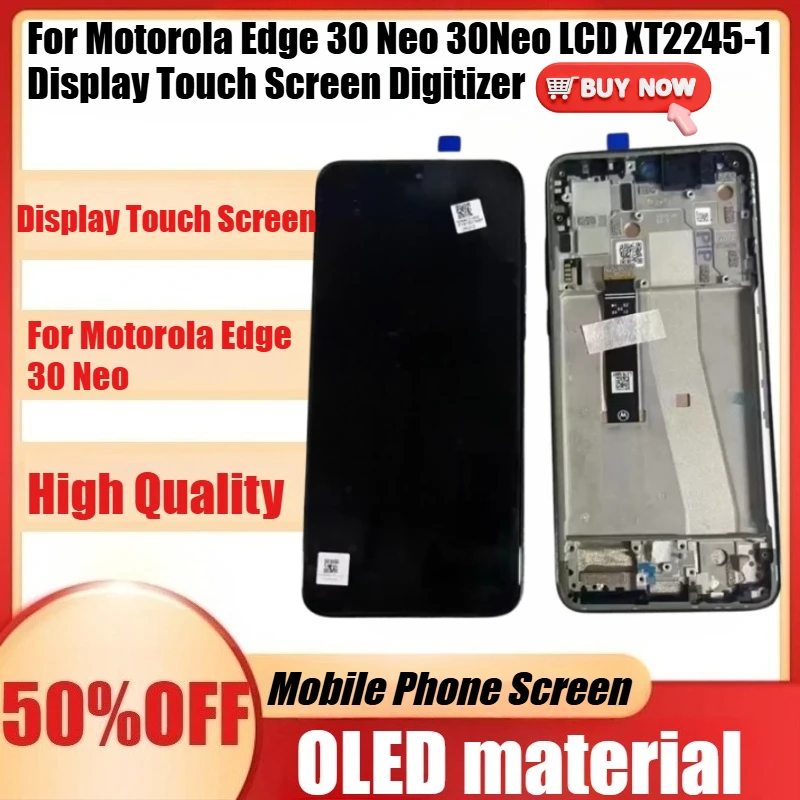

Новый OLED-дисплей для Motorola Edge 30 Neo 30Neo LCD XT2245-1, сенсорный экран, дигитайзер для Moto Edge30 Neo