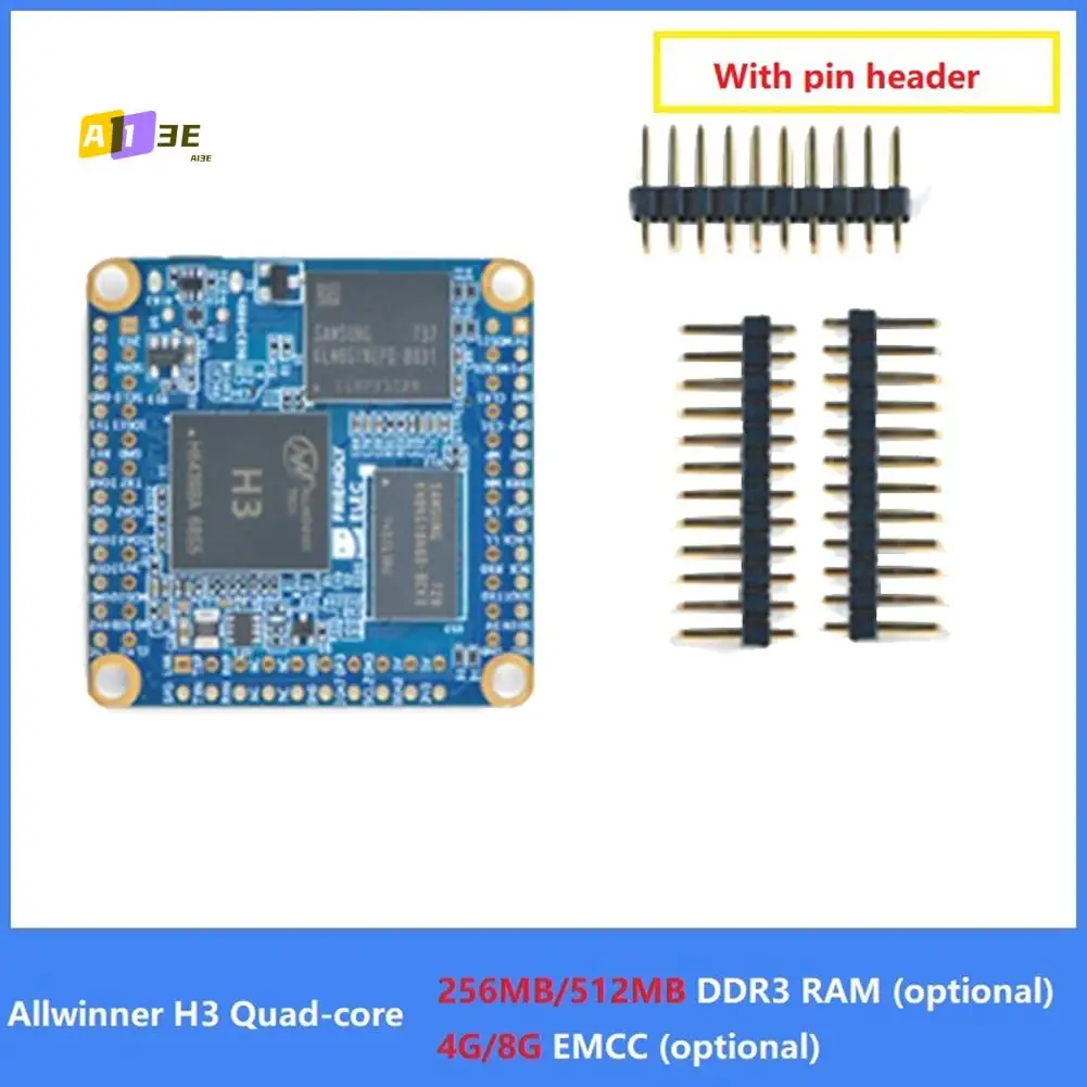 

A13E-для Nanopi NEO Core Allwinner H3, четырехъядерная мини-ядерная плата EMCC, плата разработки Iot Ubuntucore
