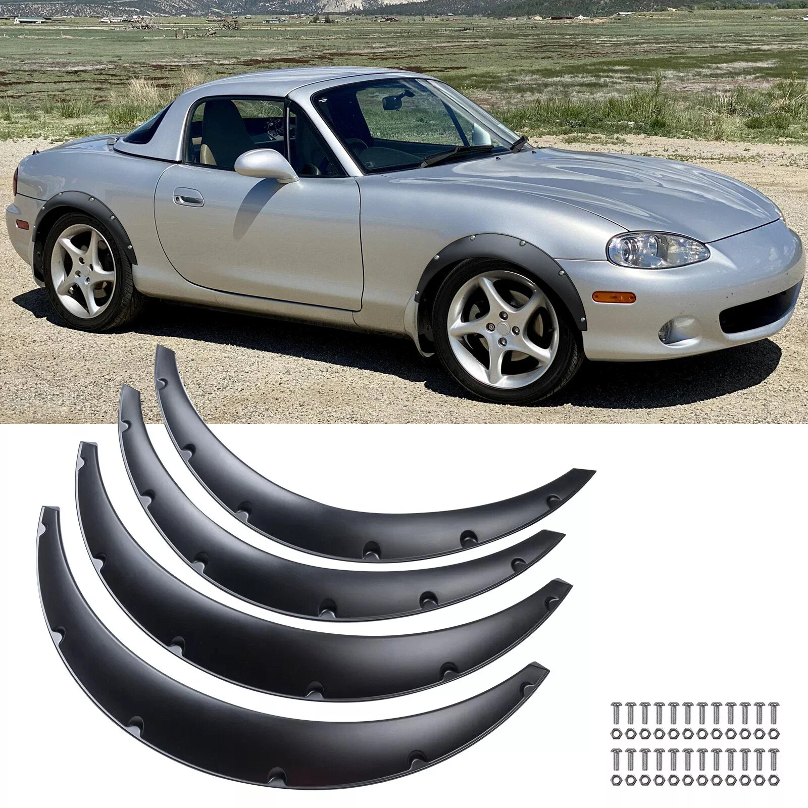 

Для Mazda MX-5 Miata NA NB расширитель крыльев широкий комплект кузова 3,2 дюйма 83 мм 4 шт.