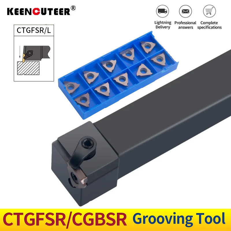 1pcs CTGFSR1616H16 CGBSR1616H32 CGBSL2020K43 CNC tool turning TGF32R/L insert external groove cutting boring bar tool holder