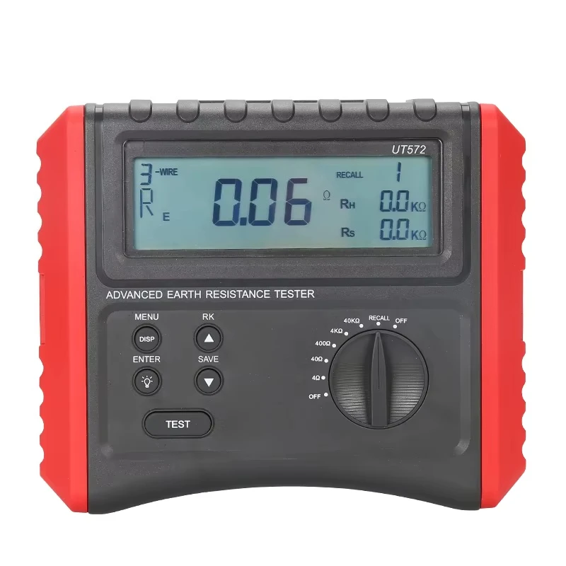 UT572 Portable Mini 50V High Precision 3% Accuracy Smart Earth Ground Resistance Tester Digital Display 0-40k Measuring